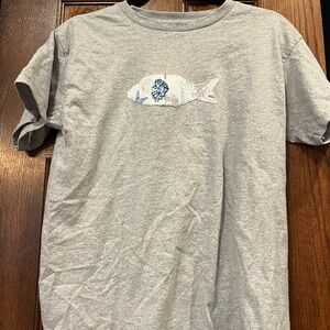 Gray Fish Patchwork Shirt